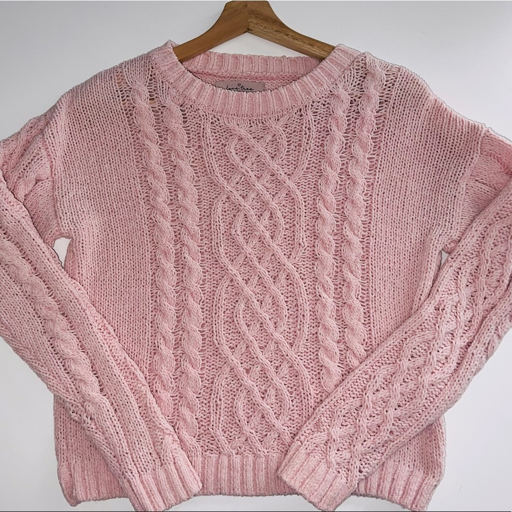 Love Tree Light Pink Knit Sweater